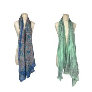 Elegant Paisley‎ and Striped Scarves Set